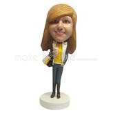 Customize fashion female bobblehead dolls