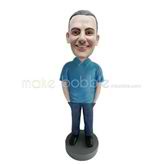 Custom casual man bobblehead dolls