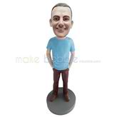 Customized casual man bobble head