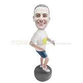 Running man personalized bobblehead dolls