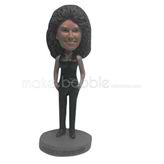 Personalized Custom fashion female bobble heads