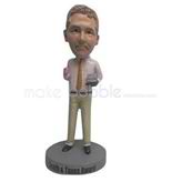 Custom work in office man bobble head