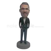 Personalized Custom blue jeans bobble head