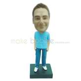 Personalized custom casual man bobble heads