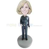 Custom female Police bobbleheads