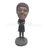 Custom black dress bobble head