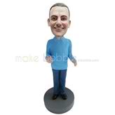 Custom black shoes bobblehead doll