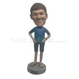 Custom black shorts man bobblehead