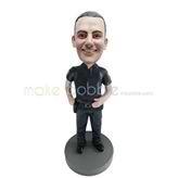 Custom police bobblehead doll