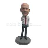 Custom work in office man bobblehead doll