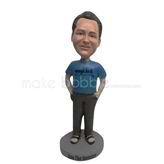 Personalized Custom Leisure man bobblehead doll