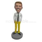 Personalized Custom Relaxing man bobblehead doll