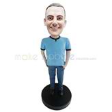 Personalized custom casual man bobbleheads