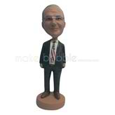 Personalized Custom black suit man bobbleheads