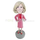 Custom red dress female bobble heads