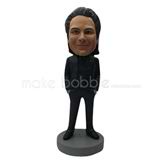 Custom bobbleheads of black suit man