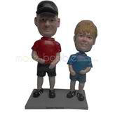 Custom Dad and Son bobbleheads