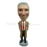 Custom red tie male bobble heads