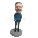 Custom work in office man bobble heads