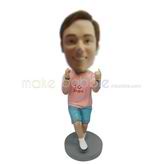 Custom phink t-shirt bobbleheads