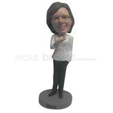 Custom casual feman bobble head