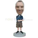 Custom casual man bobble heads