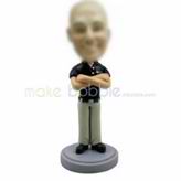 Custom casual man bobble head