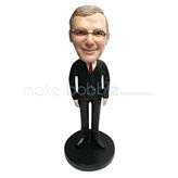 Personalized Custom black suit man bobblehead