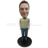 Personalized custom black shoes bobblehead