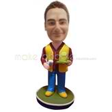 Personalized custom man bobbleheads