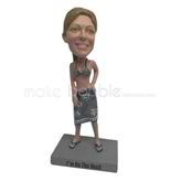 Custom fashion woman bobblehead doll