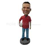 Custom red t-shirt bobble heads