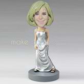 Personalized custom Silver skirt bobbleheads