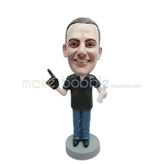 Personalized custom hold beer male bobbleheads