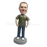 Custom jeans bobble heads