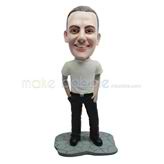 Personalized custom fashion men bobble heads