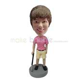 Custom personalized Female golf bobbleheads custom