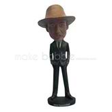 Personalized Custom black suit man bobblehead doll