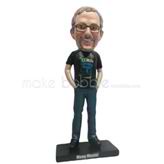 Personalized Custom black t-shirt bobbleheads