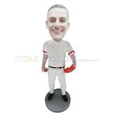 Personalized baseball player bobble head