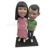 Custom sister and brother bobble heads