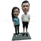 Personalized custom couple bobblehead dolls