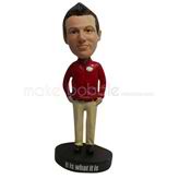 Custom red shirt bobble heads