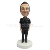 Custom black clothes bobbleheads