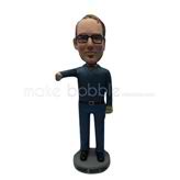 Personalized Custom blue shirt bobbleheads