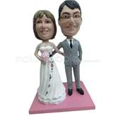 Custom sweet wedding bobbleheads