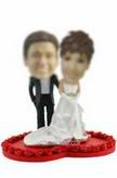 Custom Heart-base Wedding Bobblehead