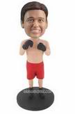 Custom male boxer bobbleheads