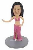 Custom midriff-baring lady bobbleheads