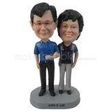 Personalized custom couple bobbleheads anniversary gifts